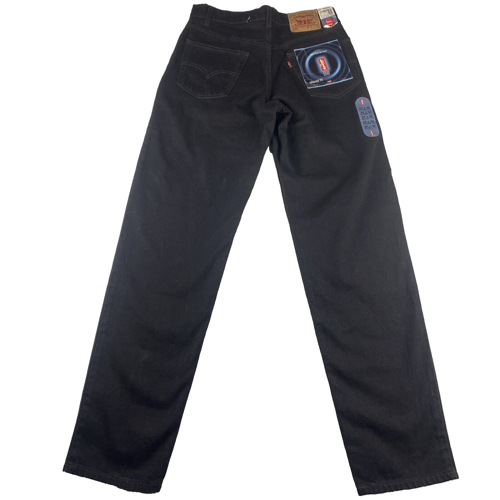 VTG 90's Levis 550 Jeans Zip Mens 33 x36 Relaxed Fit Classic Black Y2K NWT - Picture 11 of 13